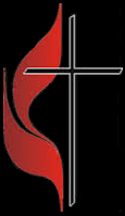 Logo igreja metodista, cruz e chama metodista